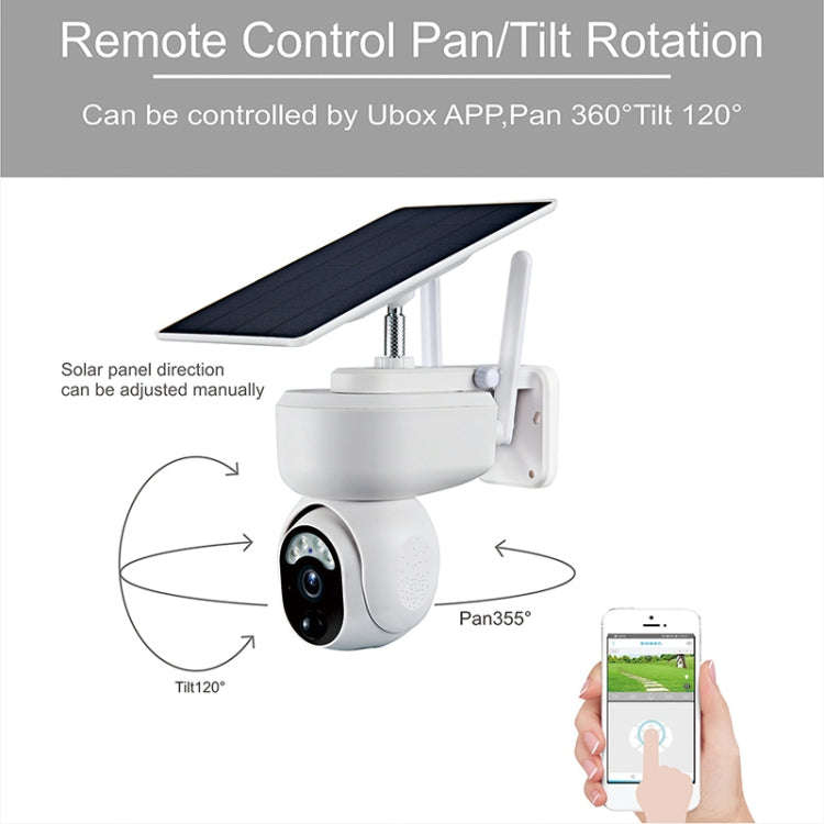 T24 1080P IP65 Waterproof Solar Smart PTZ Camera, Support Full-color Night Vision & Two-way Voice...