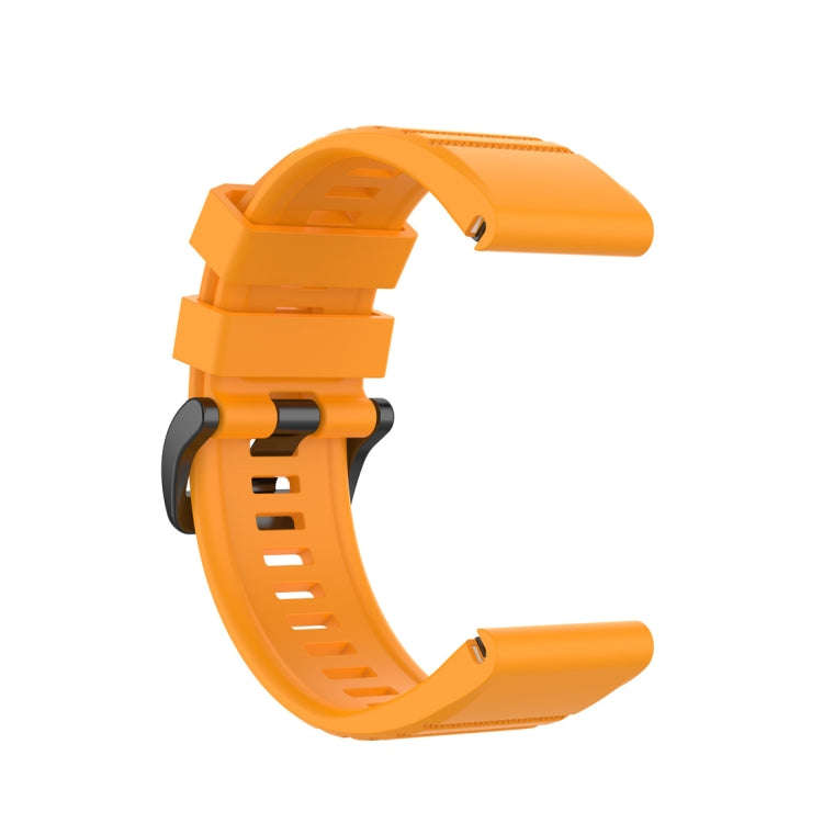 For Garmin Fenix 6 22mm Smart Watch Quick Release Silicon Watch Band(Yellow)