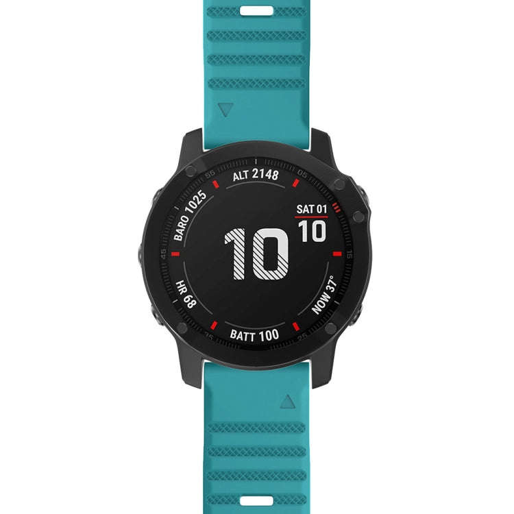 For Garmin Fenix 7X / 6X 26mm Smart Watch Quick Release Silicon Watch Band(Blue-green)