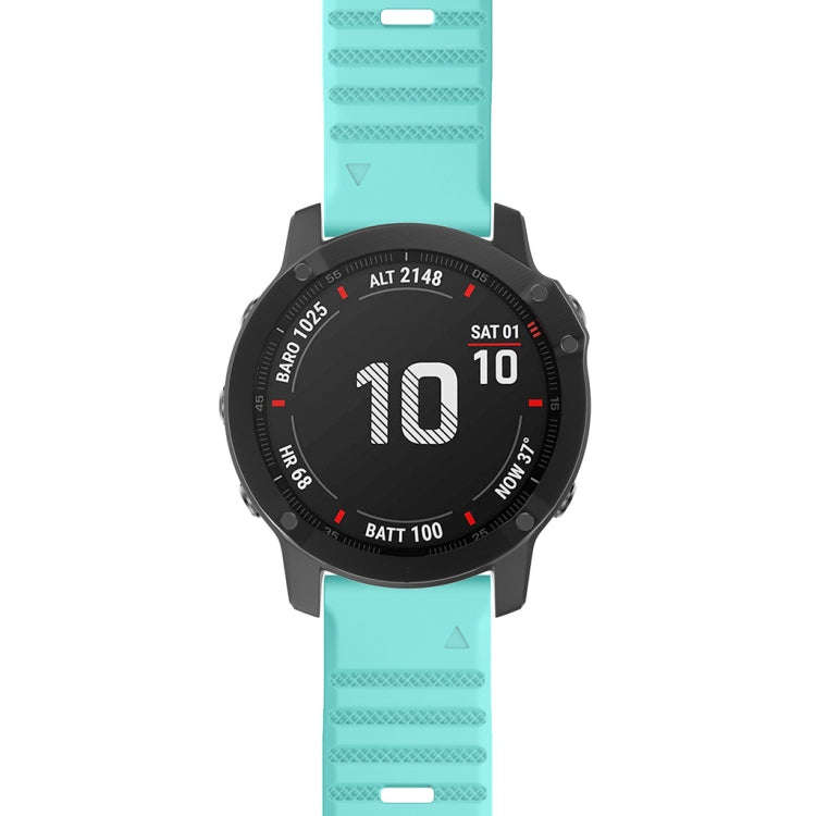 For Garmin Fenix 7X / 6X 26mm Smart Watch Quick Release Silicon Watch Band(Teal)