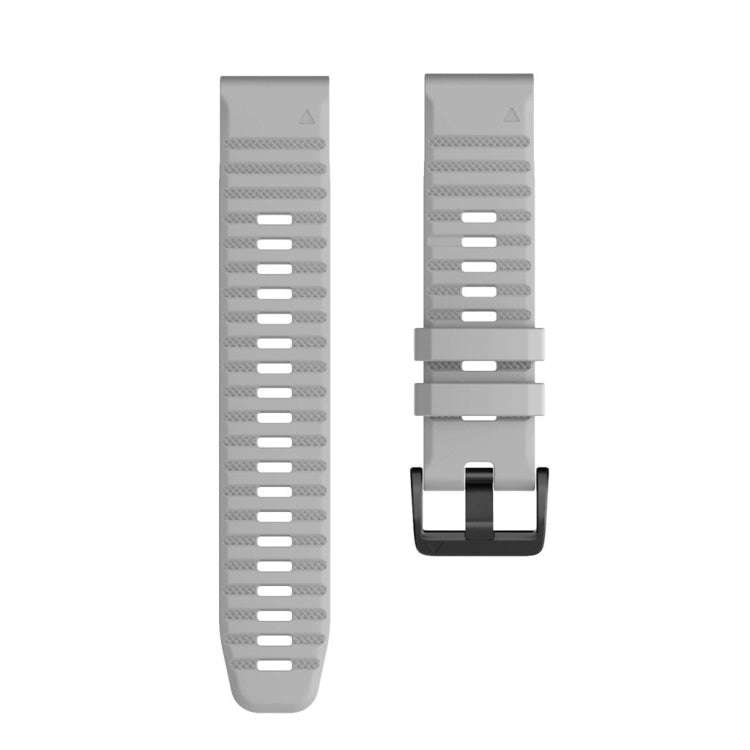 For Garmin Fenix 7X / 6X 26mm Smart Watch Quick Release Silicon Watch Band(Grey)
