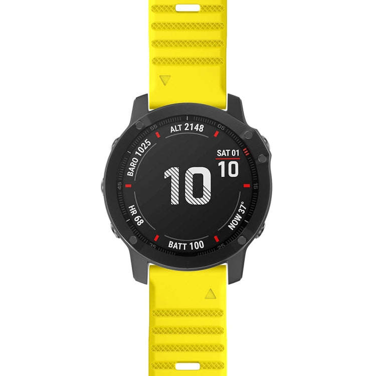 For Garmin Fenix 7X / 6X 26mm Smart Watch Quick Release Silicon Watch Band(Yellow)