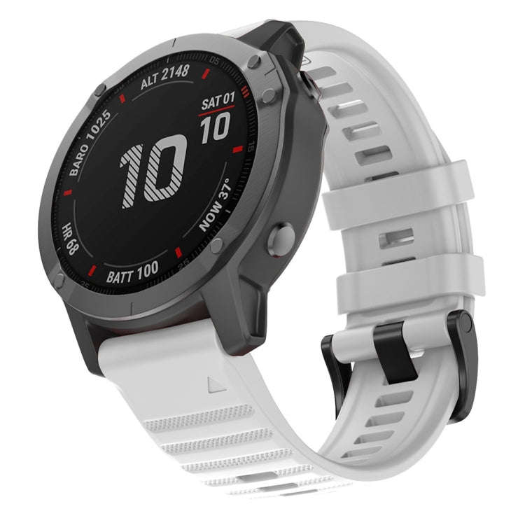 For Garmin Fenix 7X / 6X 26mm Smart Watch Quick Release Silicon Watch Band(White)