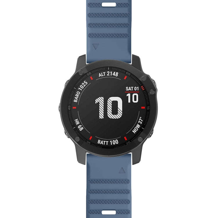 For Garmin Fenix 7X / 6X 26mm Smart Watch Quick Release Silicon Watch Band(Cyan Blue)