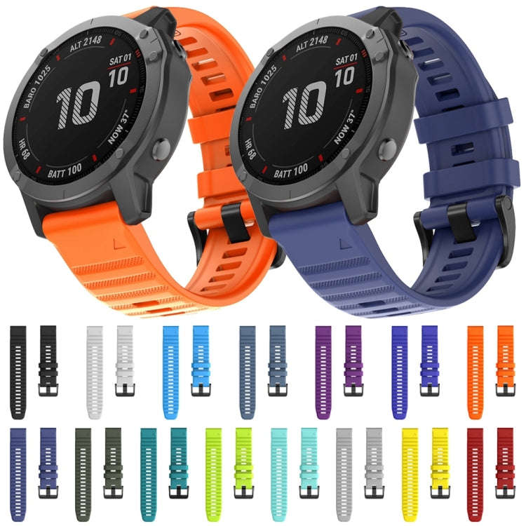 For Garmin Fenix 7X / 6X 26mm Smart Watch Quick Release Silicon Watch Band(Army Green)