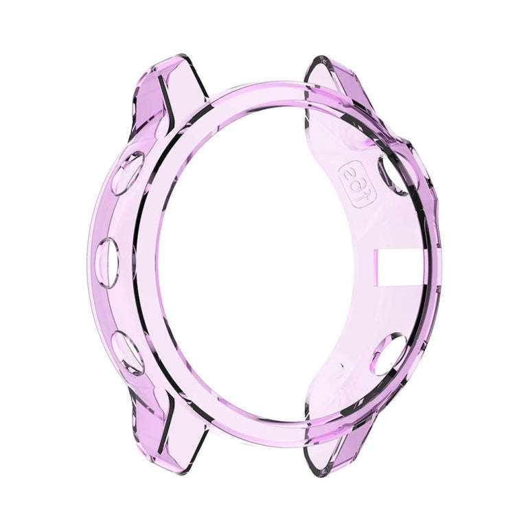 For Garmin Fenix 6S / 6S Pro Smart Watch Half Coverage TPU Protective Case(Transparent Purple)