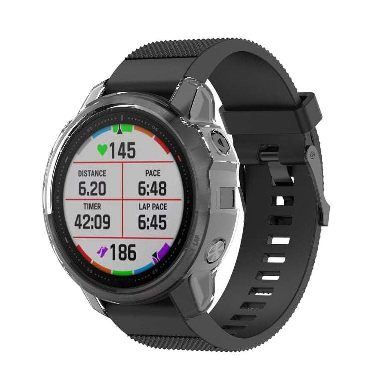 For Garmin Fenix 6S / 6S Pro Smart Watch Half Coverage TPU Protective Case(Transparent)