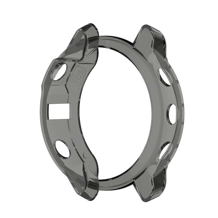 For Garmin Fenix 6S / 6S Pro Smart Watch Half Coverage TPU Protective Case(Transparent Black)