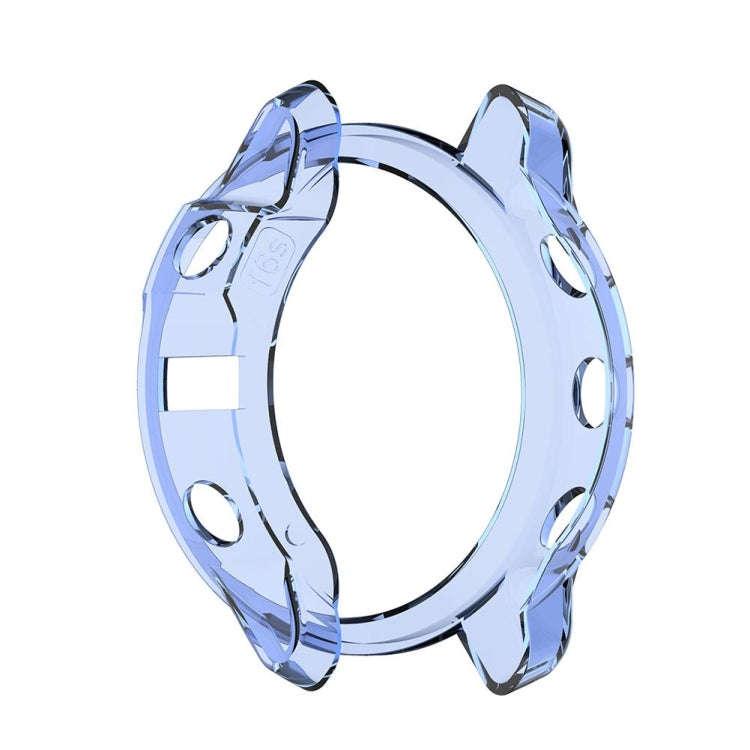 For Garmin Fenix 6S / 6S Pro Smart Watch Half Coverage TPU Protective Case(Transparent Blue)