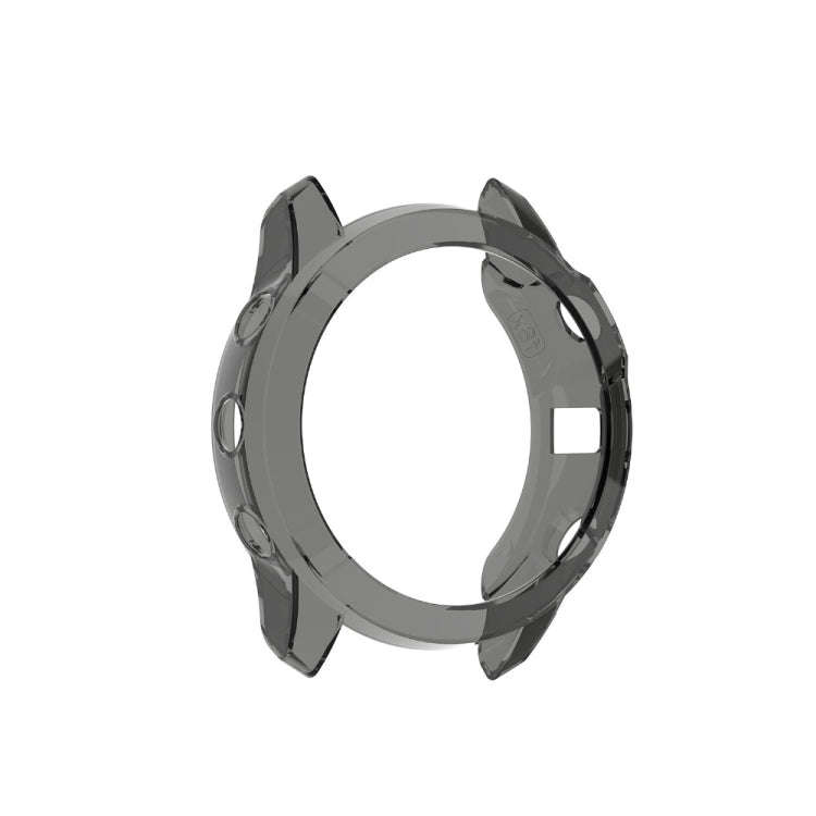 For Garmin Fenix 6X / 6X Pro Smart Watch Half Coverage TPU Protective Case(Transparent Black)
