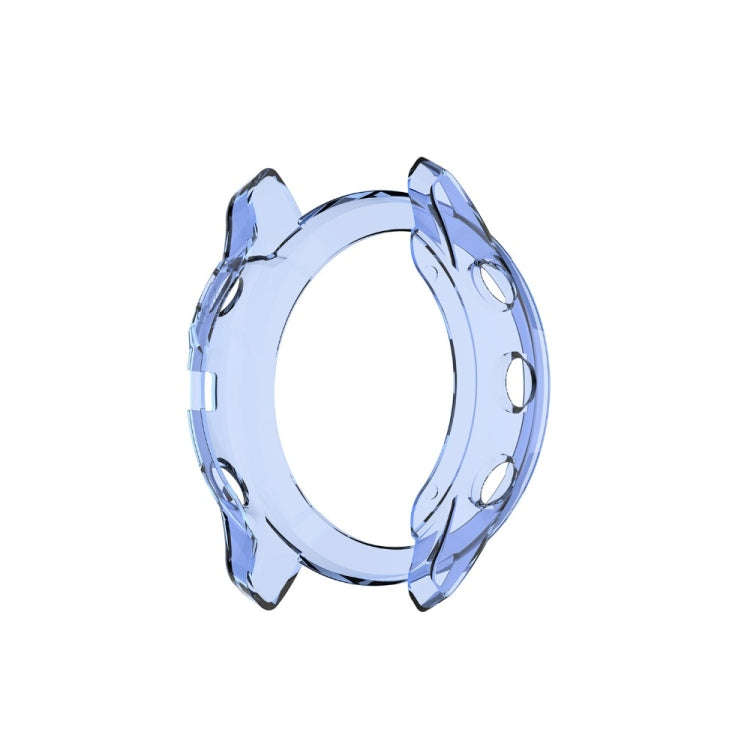 For Garmin Fenix 6X / 6X Pro Smart Watch Half Coverage TPU Protective Case(Transparent Blue)