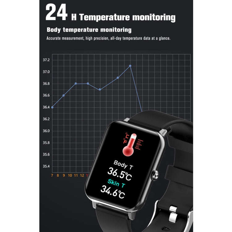 F15 Pro 1.69 inch TFT Screen IP67 Waterproof Smart Watch, Support Body Temperature Monitoring / S...