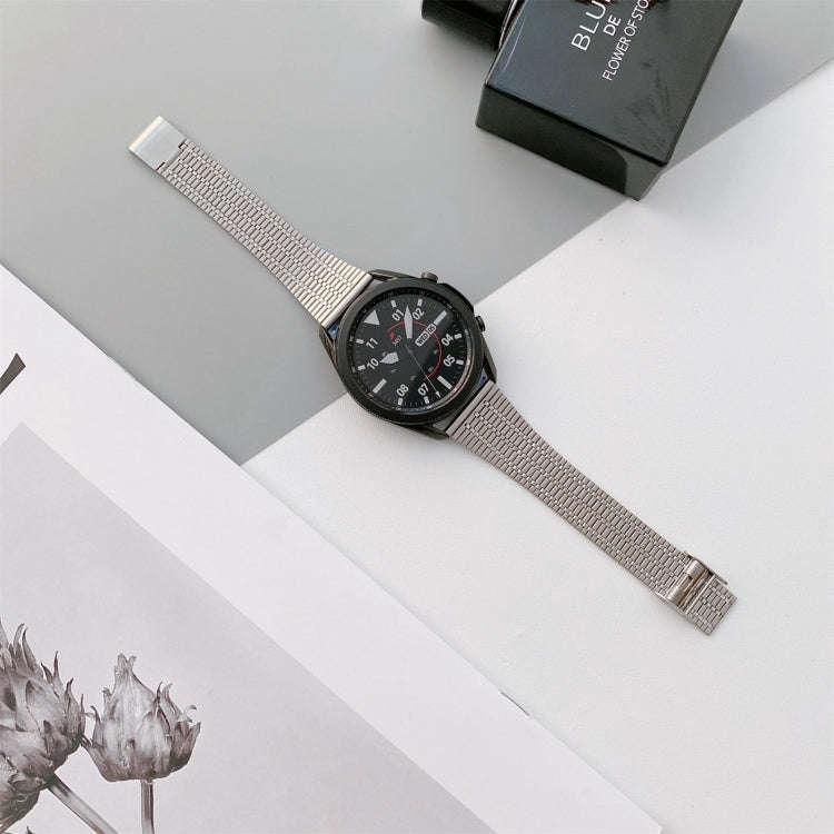 22mm Seven-beads Small Waist Steel Watch Band(Silver)