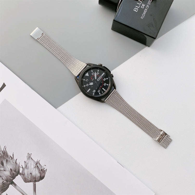 22mm Seven-beads Small Waist Steel Watch Band(Silver)