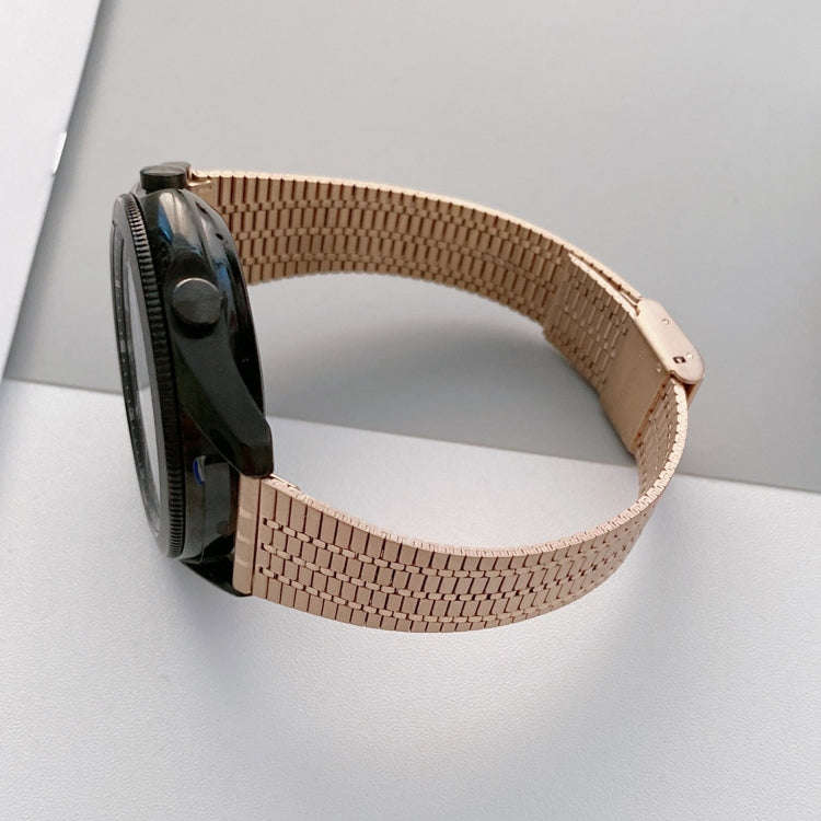 22mm Seven-beads Small Waist Steel Watch Band(Gold)
