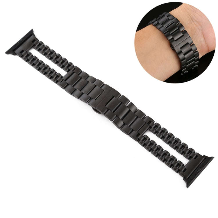 For Apple Watch Series 7 45mm / 6 & SE & 5 & 4 44mm / 3 & 2 & 1 42mm Stainless Steel Watch Band(B...