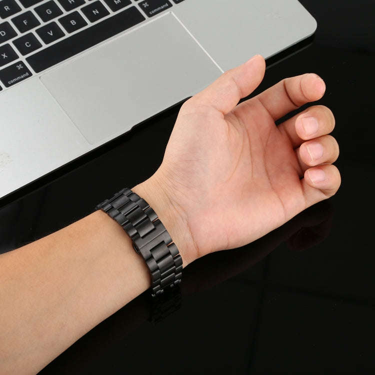 For Apple Watch Series 7 45mm / 6 & SE & 5 & 4 44mm / 3 & 2 & 1 42mm Stainless Steel Watch Band(B...