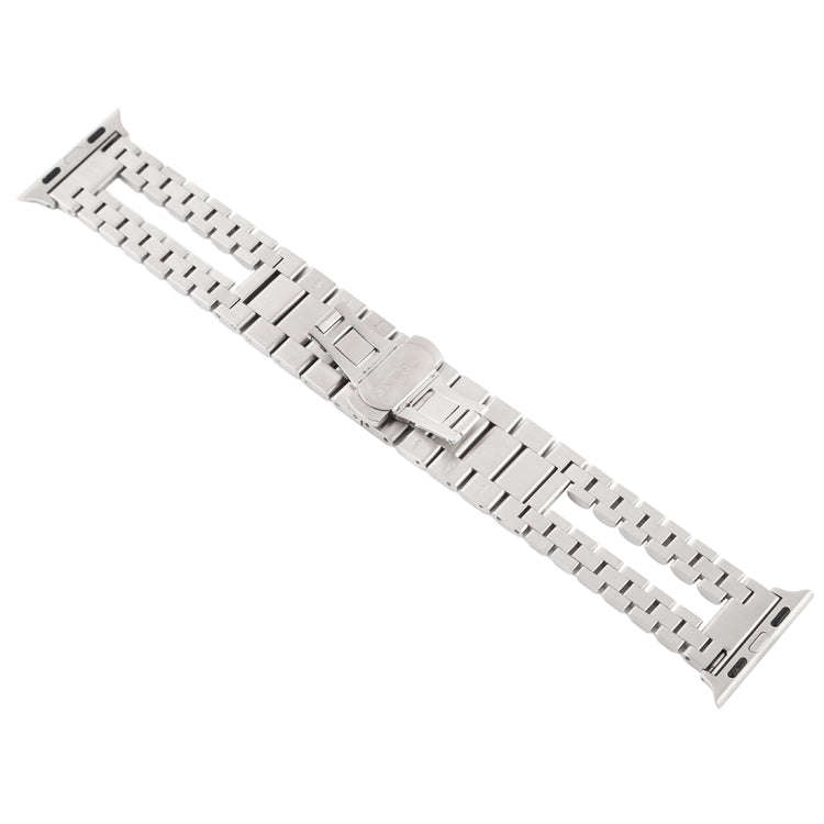For Apple Watch Series 7 45mm / 6 & SE & 5 & 4 44mm / 3 & 2 & 1 42mm Stainless Steel Watch Band(S...
