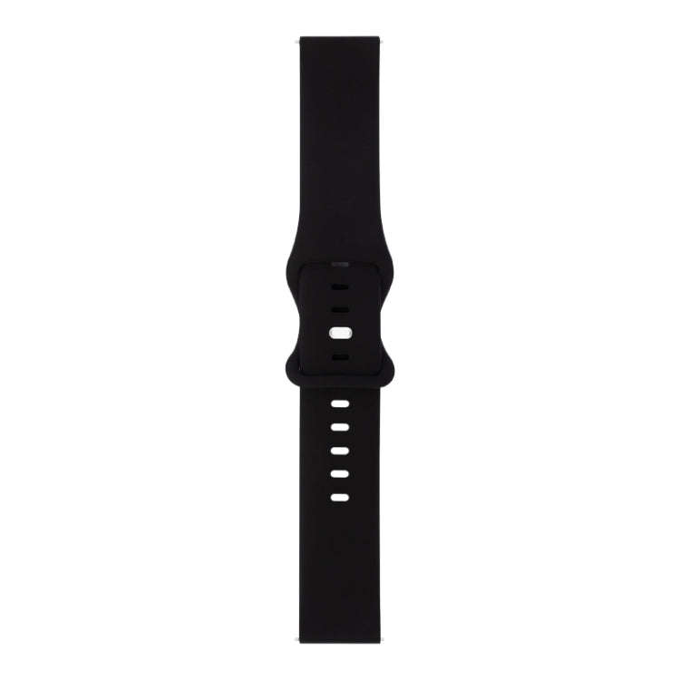 For Honor Magic Watch 2 42mm 8-buckle Silicone Watch Band(Black)