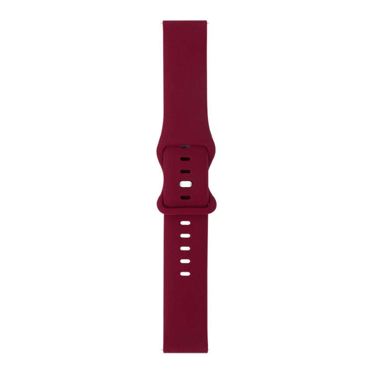 For Honor Magic Watch 2 46mm 8-buckle Silicone Watch Band(Wine Red)