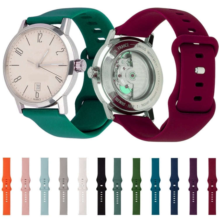 For Honor Magic Watch 2 46mm 8-buckle Silicone Watch Band(Wine Red)