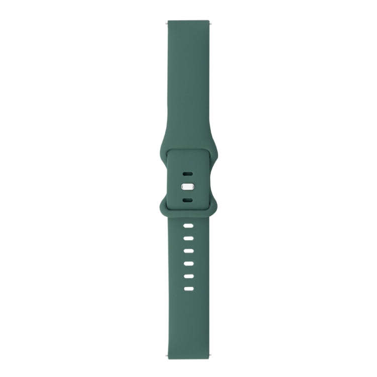 For Amazfit Pop 8-buckle Silicone Watch Band(Pine Needle Green)