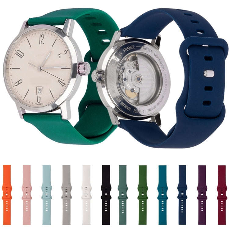 For Amazfit Pop 8-buckle Silicone Watch Band(Pine Needle Green)