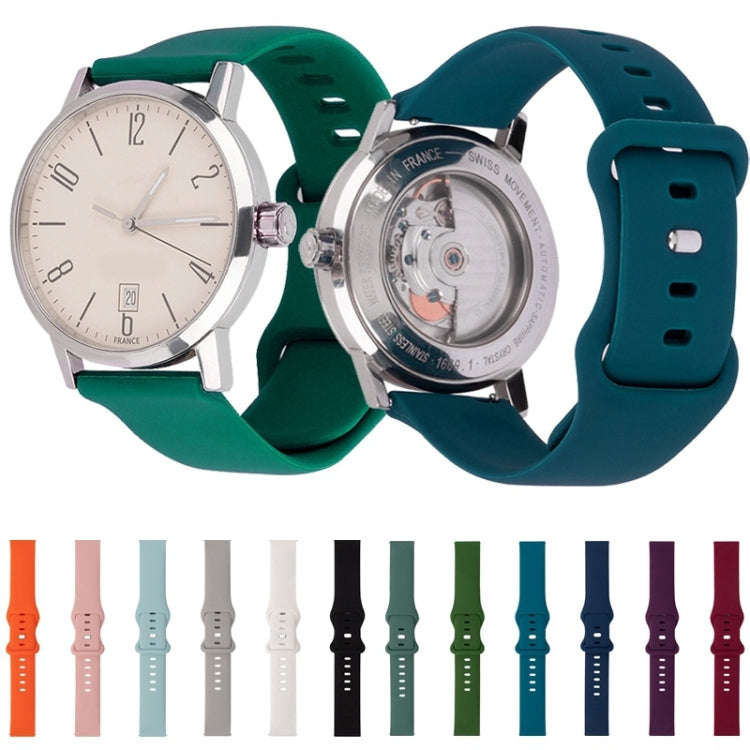 For Amazfit GTR 2 8-buckle Silicone Watch Band(Pine Needle Green)