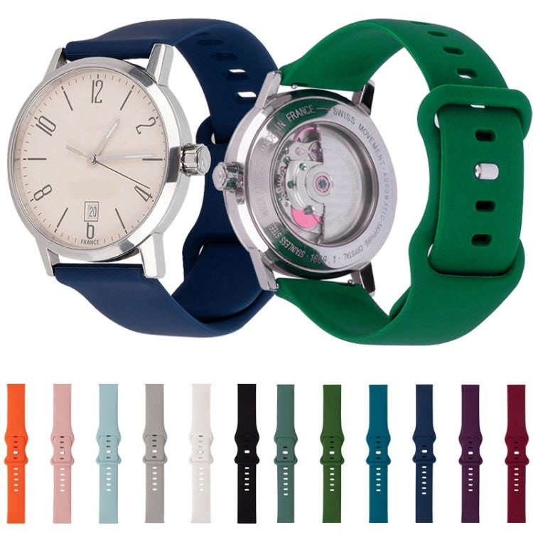 For Amazfit GTR 42mm 8-buckle Silicone Watch Band(Peacock Blue)
