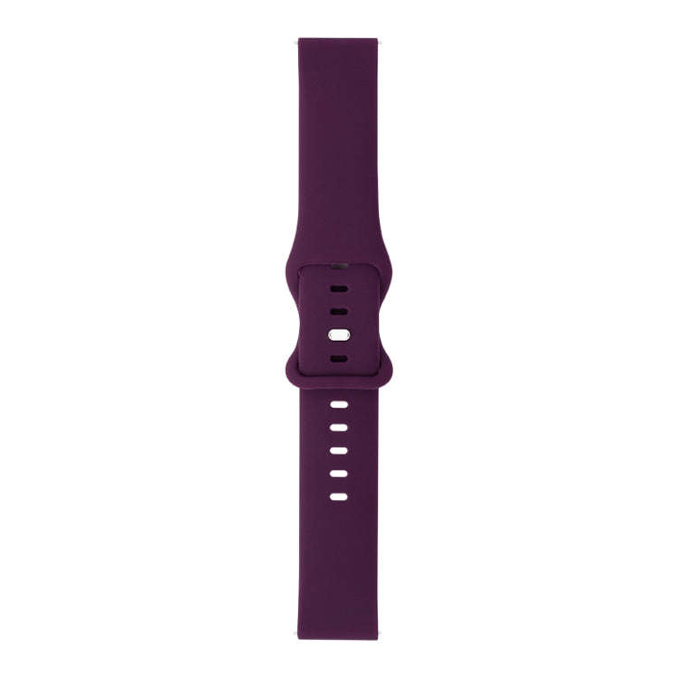 For Amazfit GTR 47mm 8-buckle Silicone Watch Band(Dark Purple)
