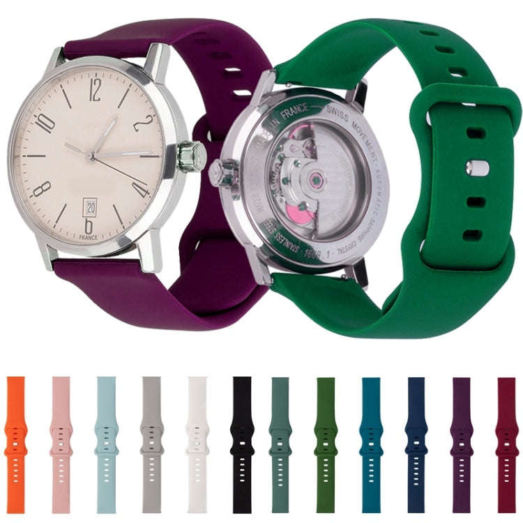 For Amazfit GTR 47mm 8-buckle Silicone Watch Band(Peacock Blue)