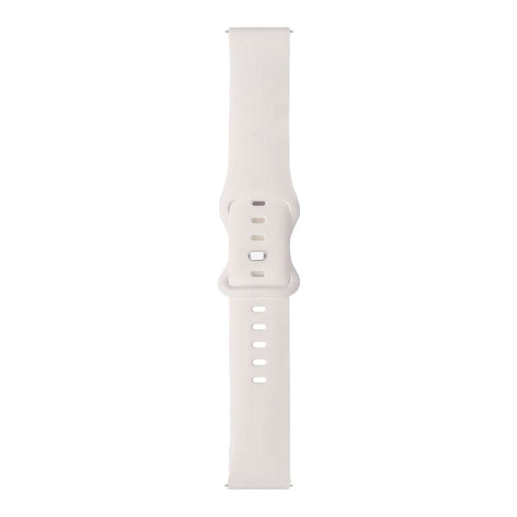 For Amazfit GTS / GTS 2 8-buckle Silicone Watch Band(White)