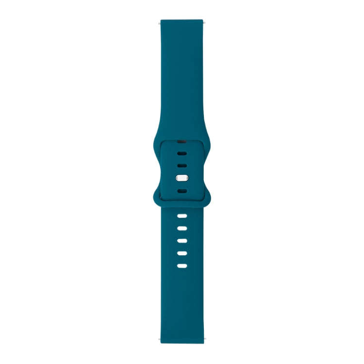 For Amazfit GTS / GTS 2 8-buckle Silicone Watch Band(Peacock Blue)