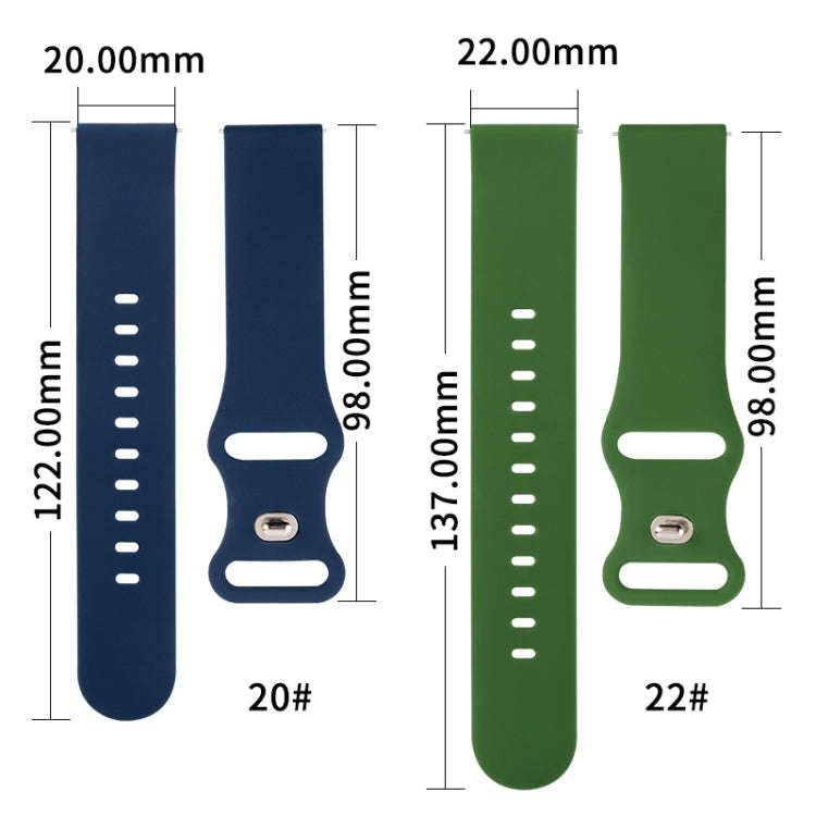 For Amazfit GTS / GTS 2 8-buckle Silicone Watch Band(Peacock Blue)