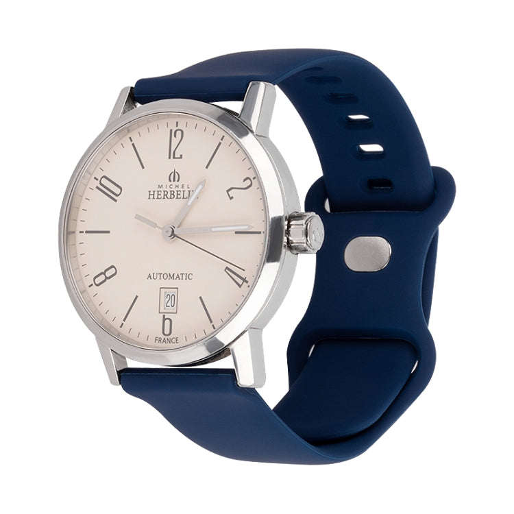 For Amazfit GTS / GTS 2 8-buckle Silicone Watch Band(Peacock Blue)
