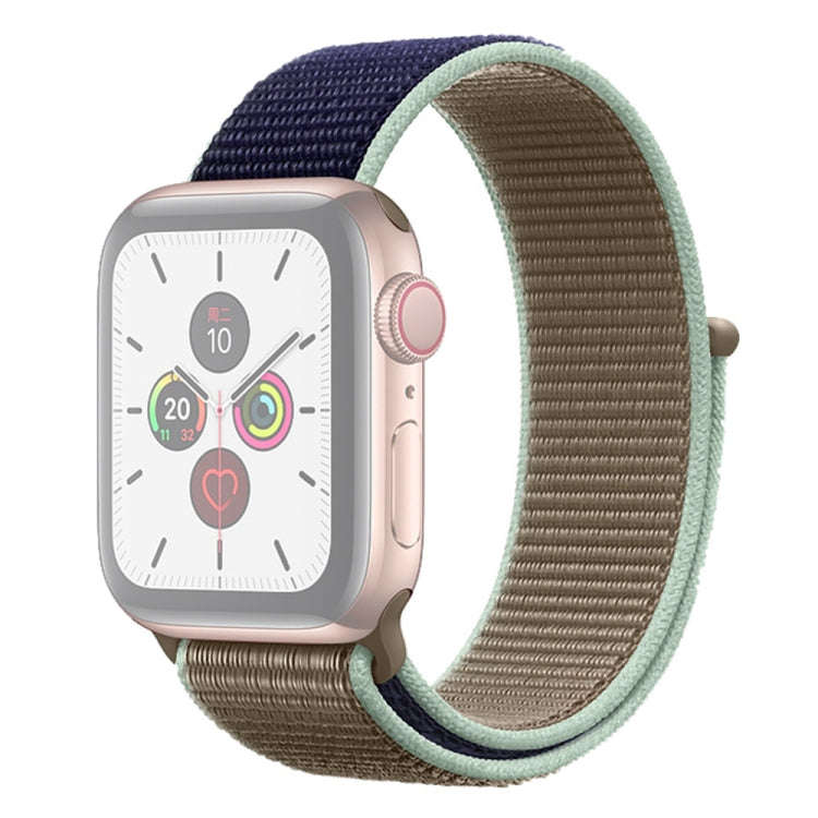 For Apple Watch Series 7 41mm / 6 & SE & 5 & 4 40mm / 3 & 2 & 1 38mm Color Matching Nylon Watch B...
