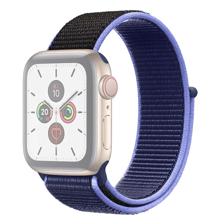 For Apple Watch Series 9&8&7 41mm / SE 3&SE 2&6&SE&5&4 40mm / 3&2&1 38mm Color Matching Nylon Wat...