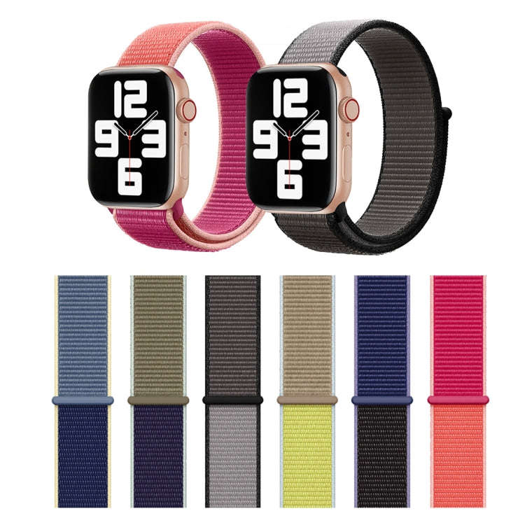 For Apple Watch Series 7 41mm / 6 & SE & 5 & 4 40mm / 3 & 2 & 1 38mm Color Matching Nylon Watch B...
