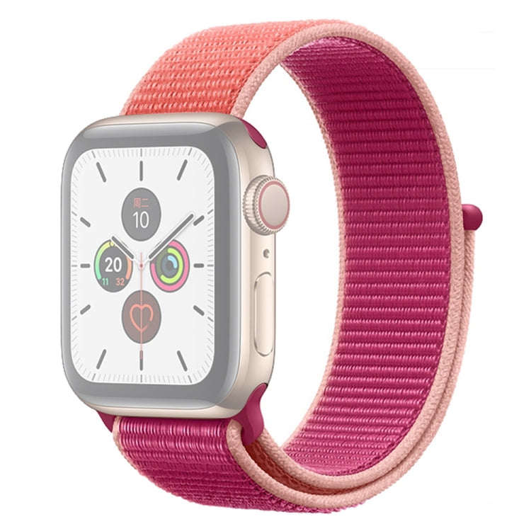 For Apple Watch Series 7 45mm / 6 & SE & 5 & 4 44mm / 3 & 2 & 1 42mm Color Matching Nylon Watch B...