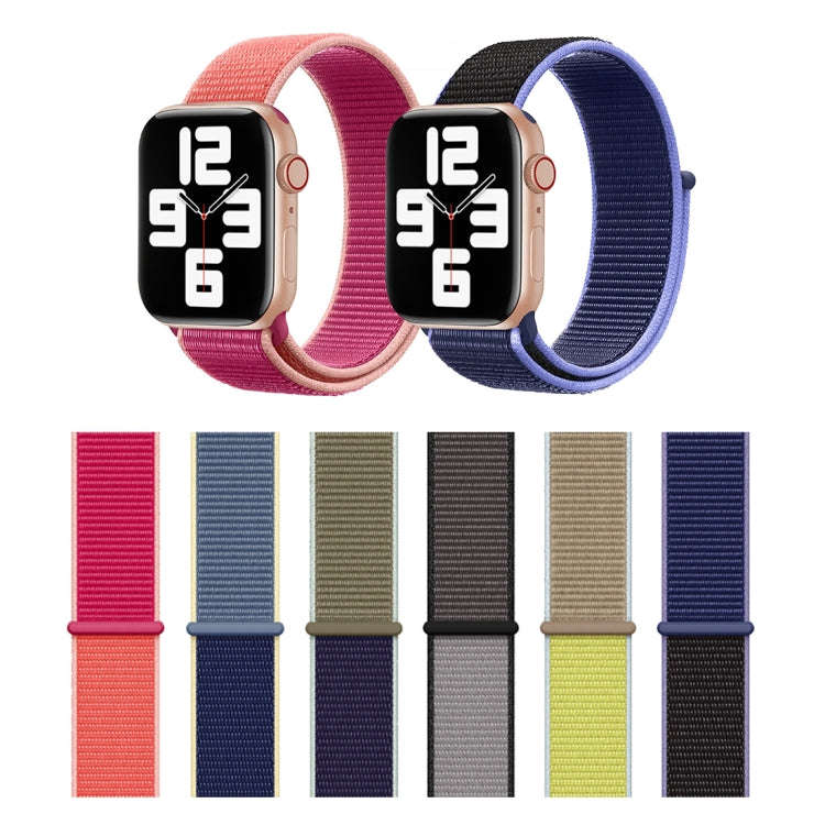 For Apple Watch Series 7 45mm / 6 & SE & 5 & 4 44mm / 3 & 2 & 1 42mm Color Matching Nylon Watch B...