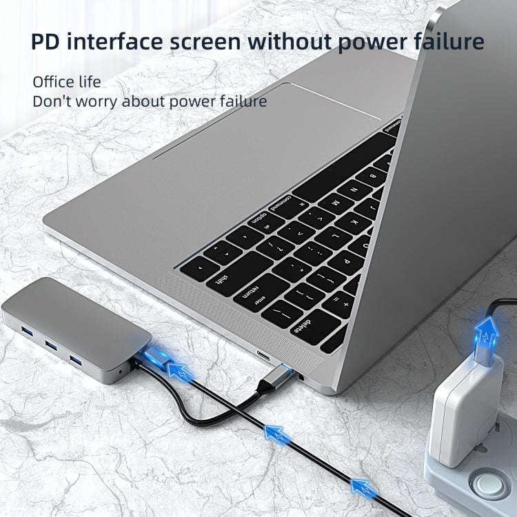 Basix BL10V 10 in 1 USB-C / Type-C to RJ45 + VGA + HDMI + 3.5mm AUX + SD / TF Card Slot + PD USB-...