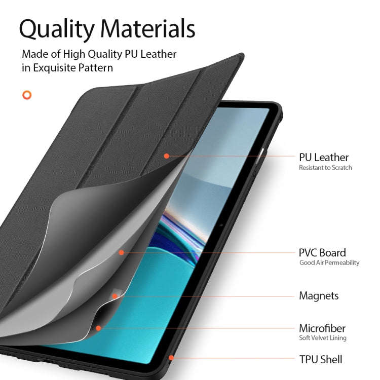 For Huawei MatePad 11 2021 DUX DUCIS Domo Series Horizontal Flip Magnetic PU Leather Case with Th...