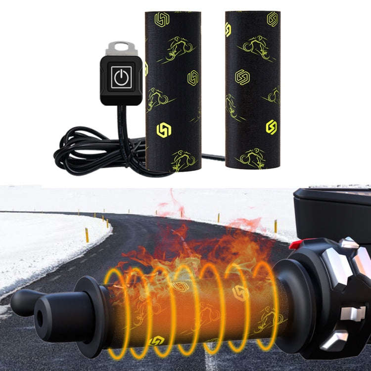 WUPP CS-974B1 Motorcycle Modified Hook and Loop Fastener Intelligent Electric Heating Hand Cover ...