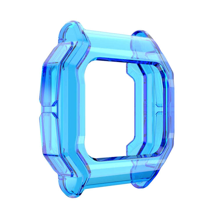 For Amazfit Neo TPU Half-pack Candy Color Protective Case(Transparent Blue)