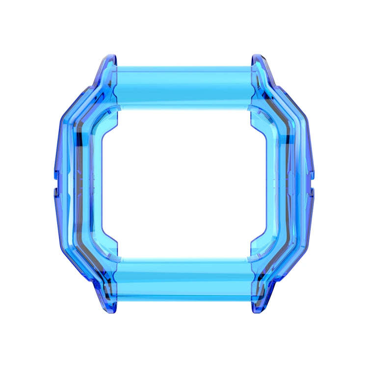For Amazfit Neo TPU Half-pack Candy Color Protective Case(Transparent Blue)