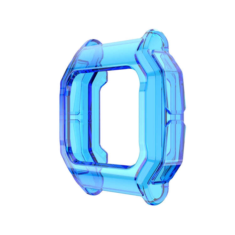 For Amazfit Neo TPU Half-pack Candy Color Protective Case(Transparent Blue)