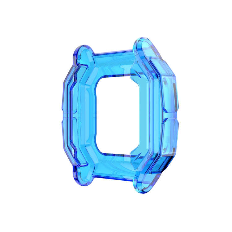 For Amazfit Neo TPU Half-pack Candy Color Protective Case(Transparent Blue)