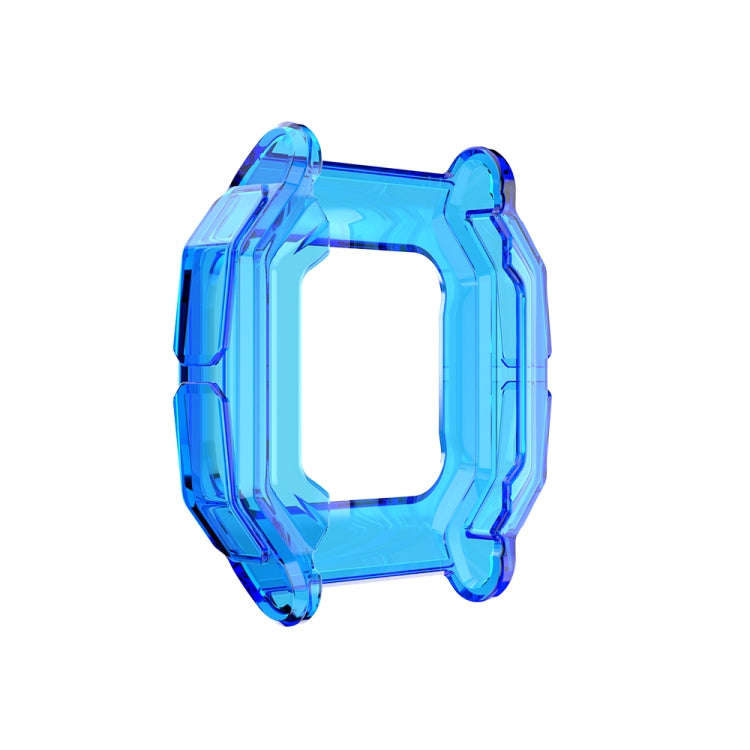 For Amazfit Neo TPU Half-pack Candy Color Protective Case(Transparent Blue)
