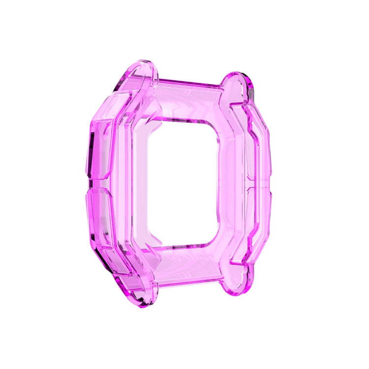 For Amazfit Neo TPU Half-pack Candy Color Protective Case(Transparent Puprle)