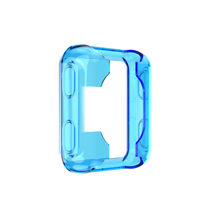 For Garmin Forerunner 35 / 30 TPU Half-pack Candy Color Protective Case(Transparent Blue)